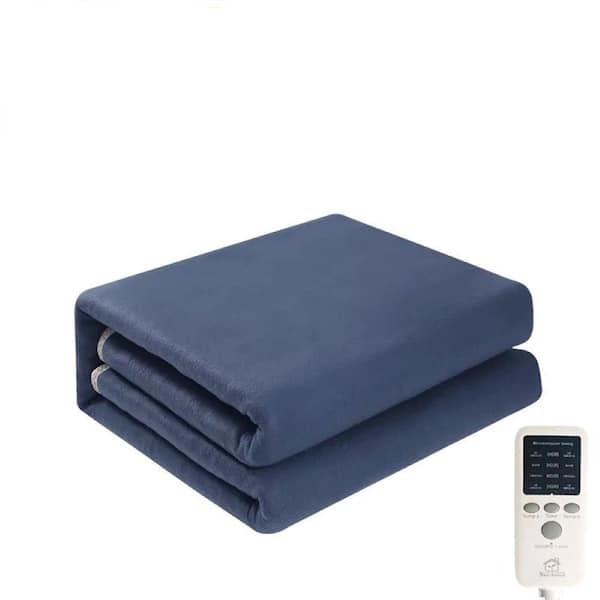 Afoxsos 180 cm. Electric Heater Blanket Mattress Double Thermostat Winter Body Warmer in Blue