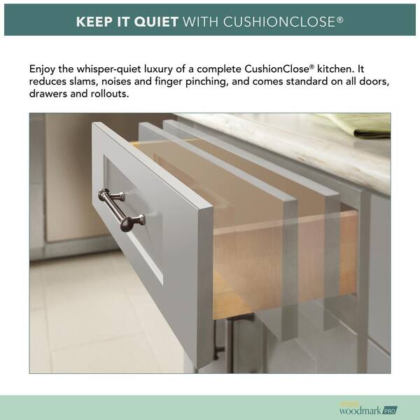 SIMPLY WOODMARK PRO Shaker Partial Overlay 9 in. W x 24 in. D x 34.5 in. H Plywood Assembled Full Height Base Kitchen Cabinet in Linen White