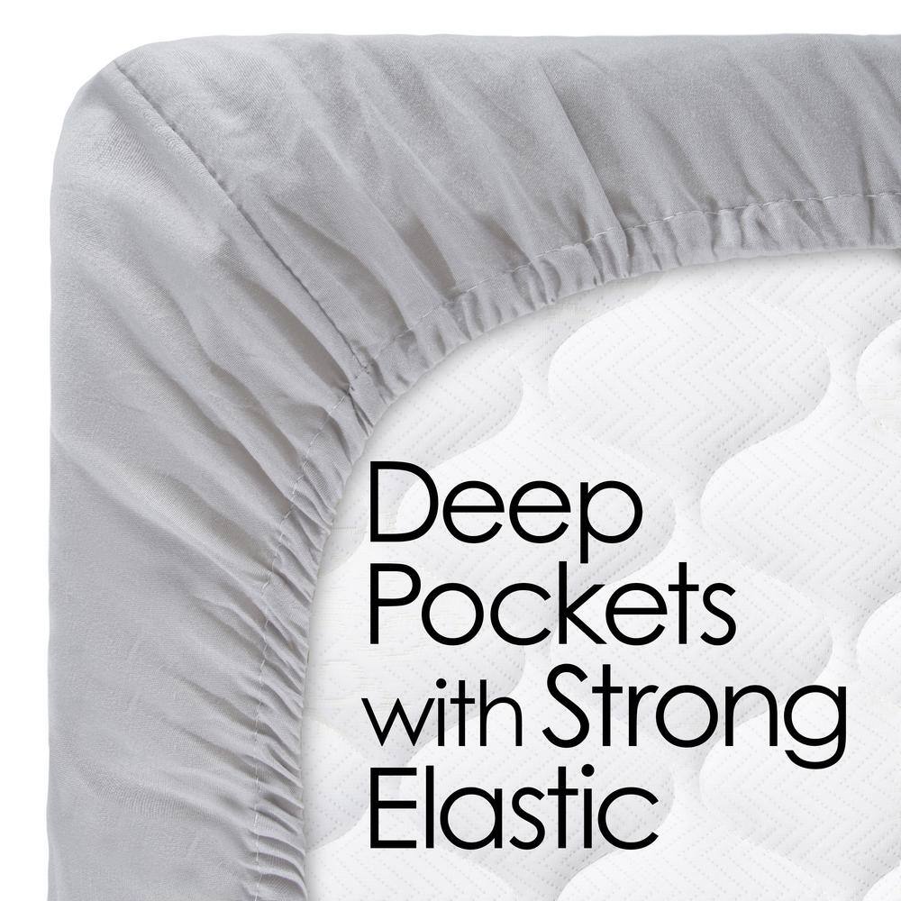 Bone Solid Full/Double Cotton Polyester Microfiber Sheet Set