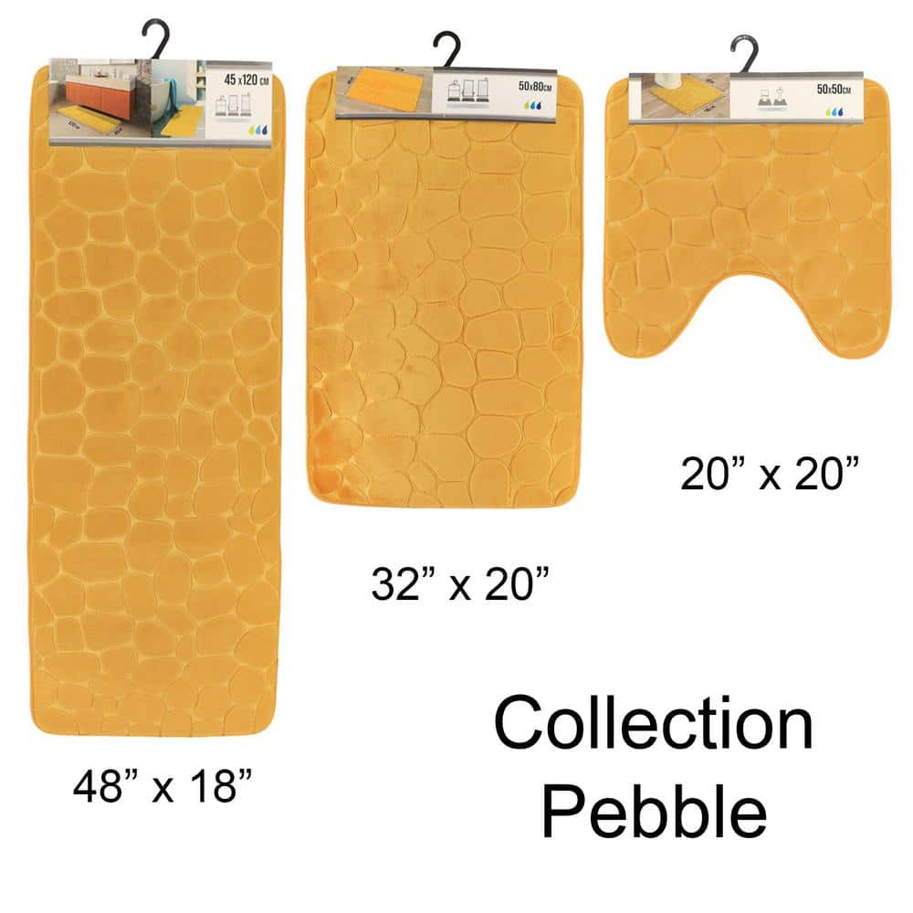 Yellow Mustard Memory Foam U-Shaped Contour Bath Rug