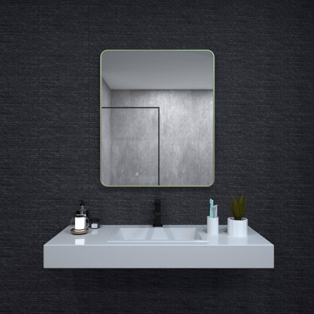 30 in. W x 36 in. H Rectangular Framed Wall Bathroom Vanity Mirror in Matte Green price history on PriceWatchPro