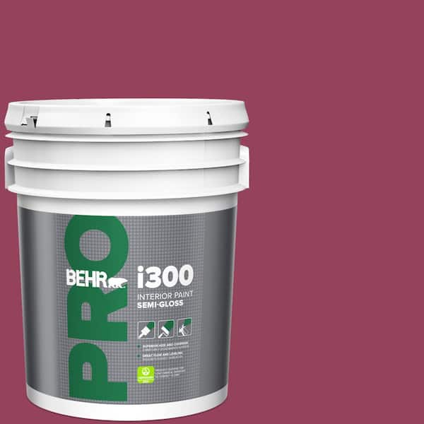 BEHR PRO 5 gal. #110B-7 Raspberry Pudding Semi-Gloss Interior Paint