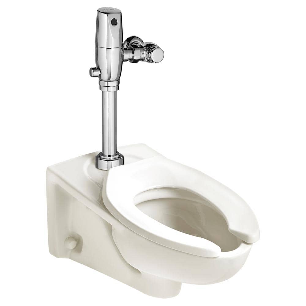 White Heavy-Duty Polypropylene Elongated Open Front Toilet Seat