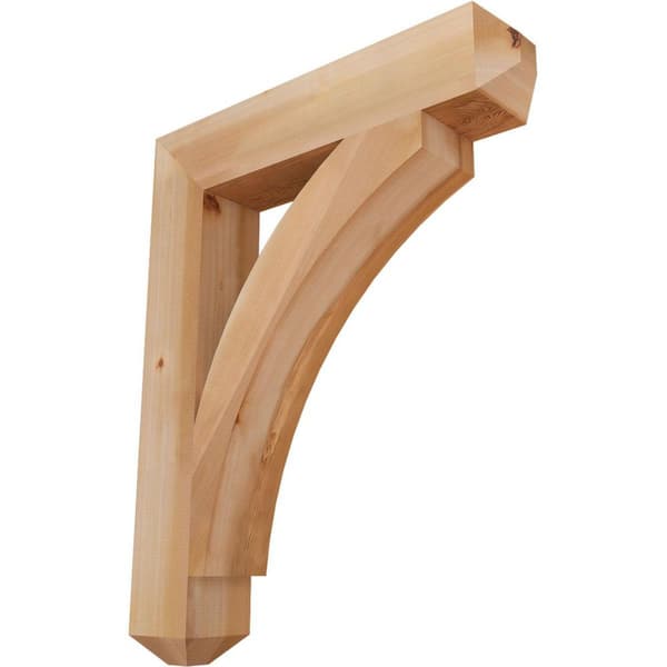 Ekena Millwork 5.5 in. x 40 in. x 32 in. Western Red Cedar Thorton Craftsman Smooth Bracket