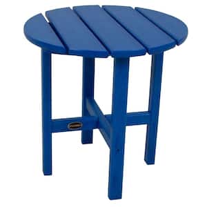 18 in. Pacific Blue Round Patio Side Table