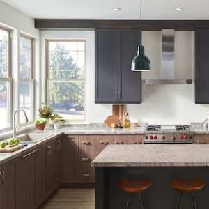 8 ft. Straight Laminate Countertop in Textured Tuscan Romano with Eased Edge and Integrated Backsplash