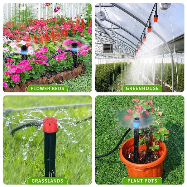 240 ft. Automatic Drip Irrigation Plant Watering System Kit with 1/2 in.  Hose 1/4 in. Distribution Tubing & Accessories OGSA11-4133 - The Home Depot