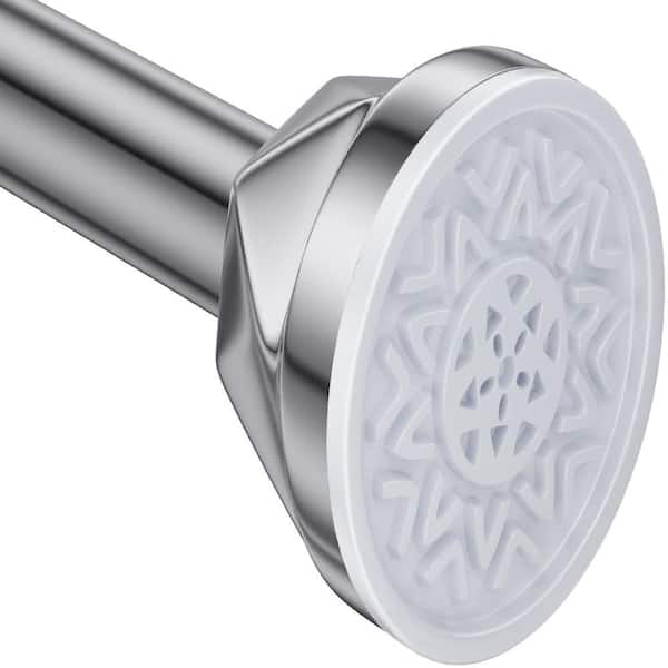 Tension Shower Curtain Rod Adjustable 27-80 in. No Drilling Rustproof Premium Spring Steel Rod Silver