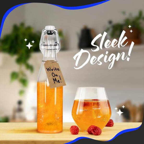 Nevlers 12 oz. Round Swing Top Glass Bottles with Bottle