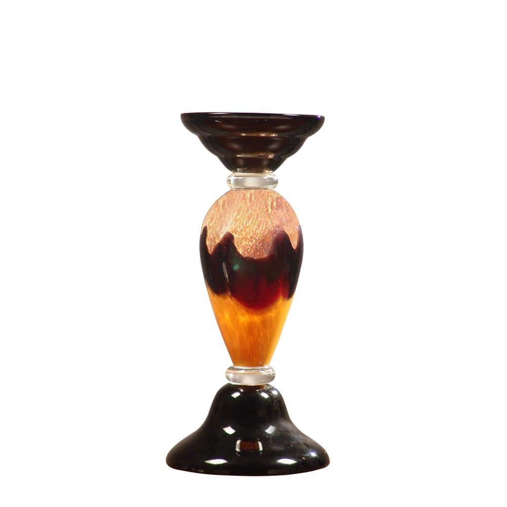 Dale Tiffany 15 in. Sophistication Hand Blown Art Glass Candle Holder AG500309 The Home Depot