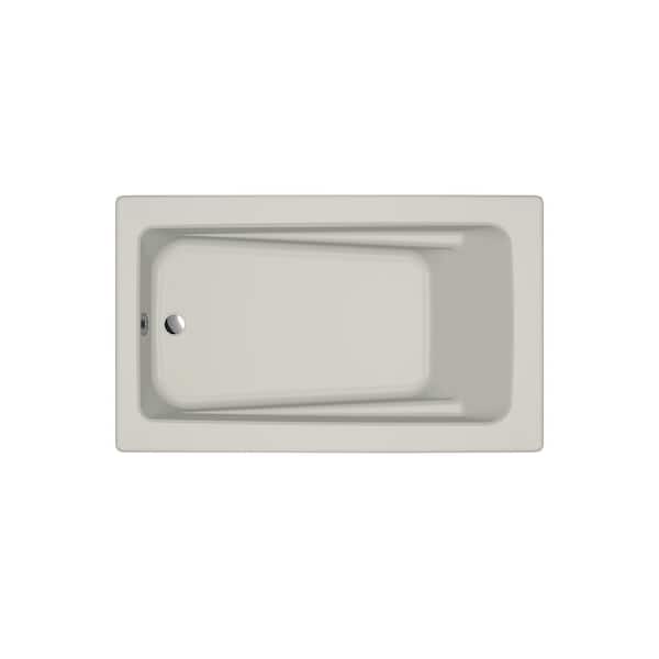 JACUZZI Primo 60 in. x 36 in. Rectangular Soaking Bathtub with Reversible Drain in Oyster