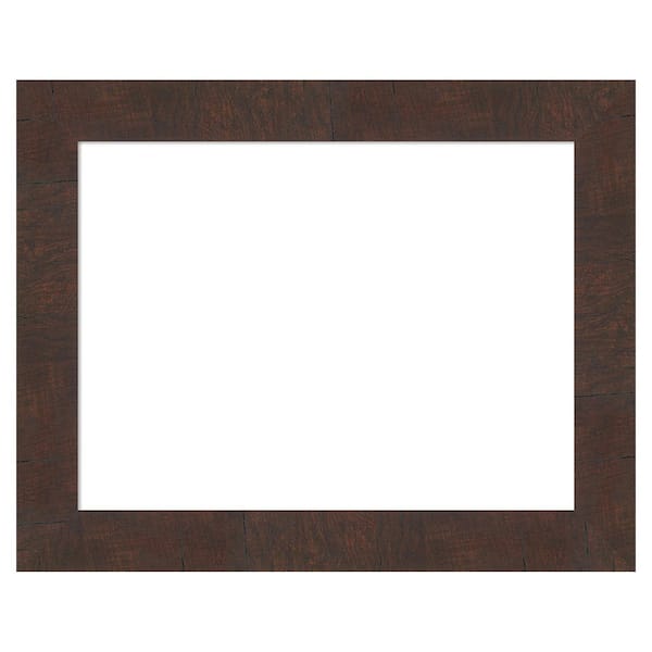 Amanti Art Wildwood Brown 29 in. x 23 in. Polystyrene Framed Dry Erase Magnetic Memo Board