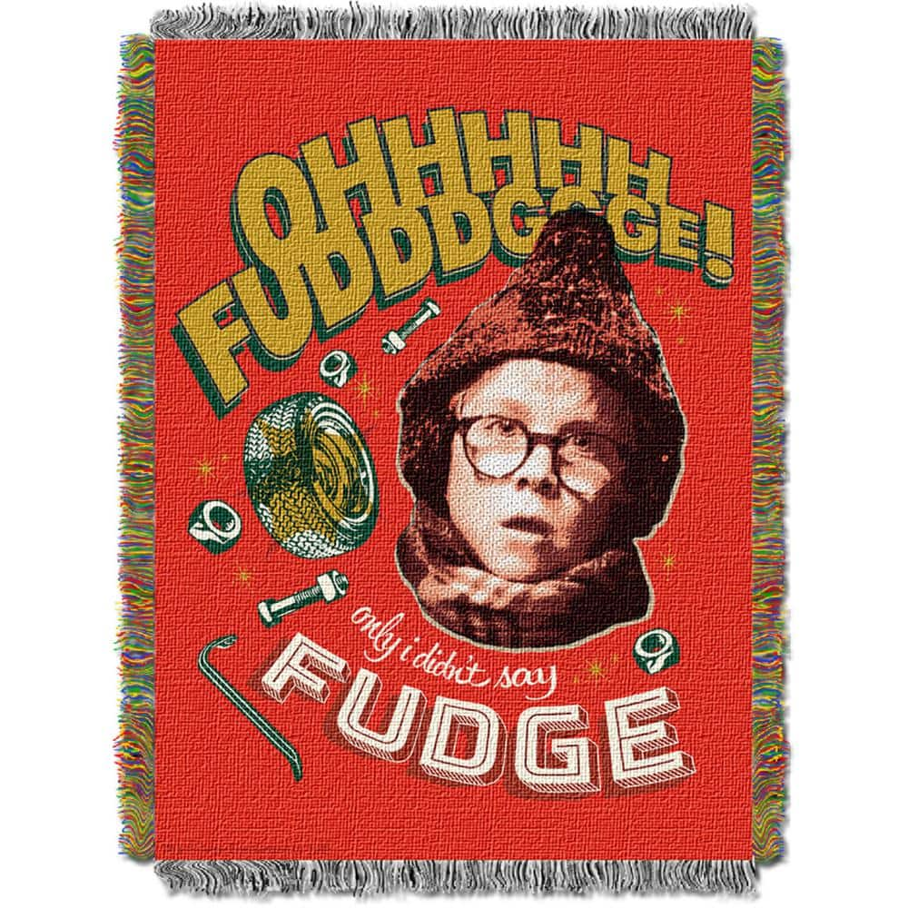 THE NORTHWEST GROUP A Christmas Story Oh Fudge Licensed Holiday Tapestry MultiColored Throw