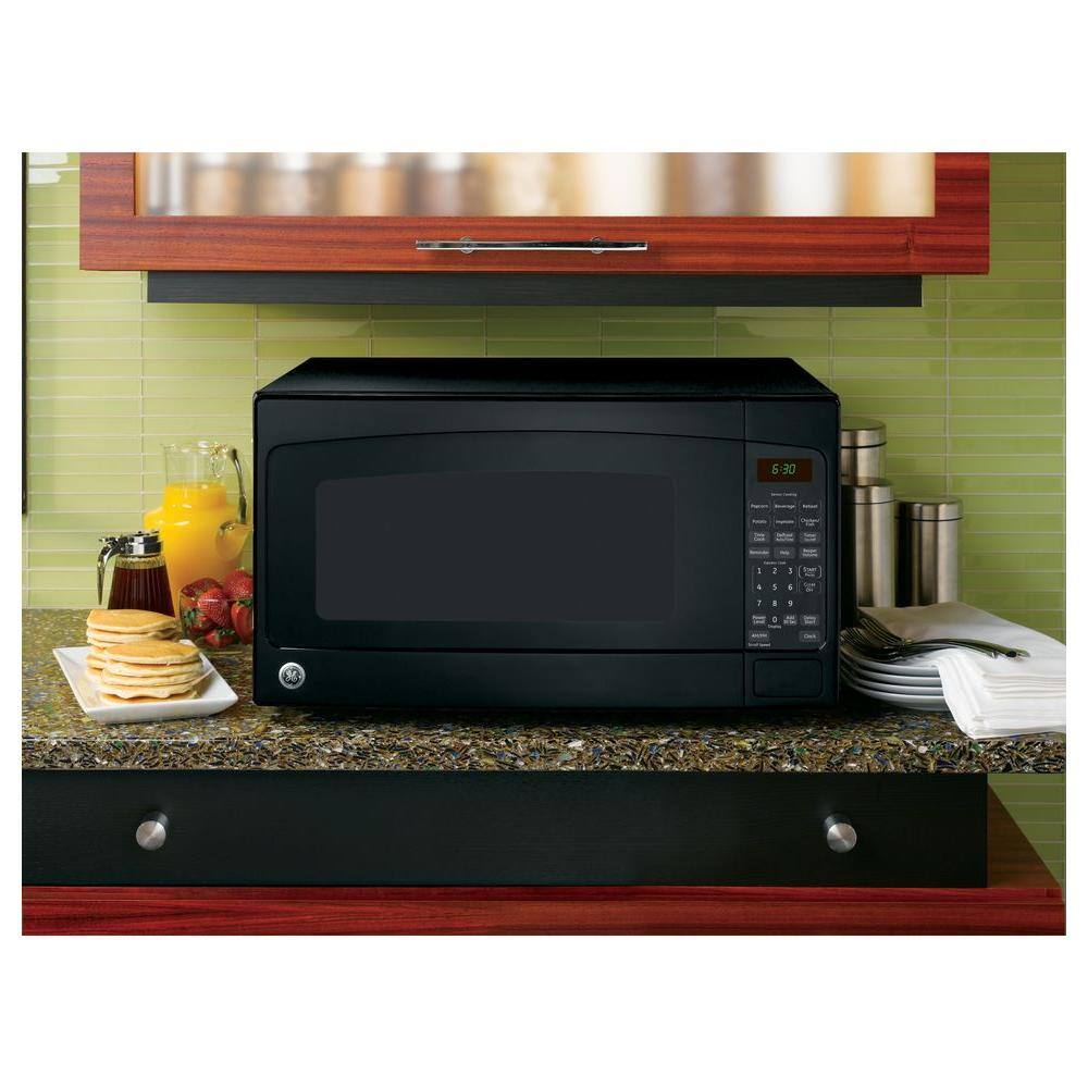 GE Black 2.0 Cu. Ft. Countertop Microwave with Glass Door