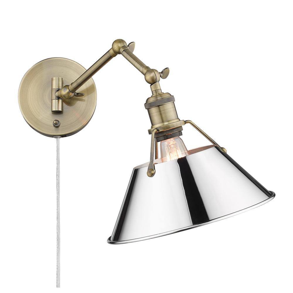 Golden Orwell Contemporary Brass 10" Articulating Wall Sconce