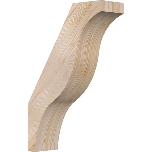 Ekena Millwork 5 1/2"W x 16"D x 24"H Funston Smooth Knee Brace, Douglas Fir