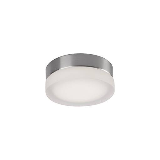 Brushed Nickel Frosted Glass LED Flush Mount Light