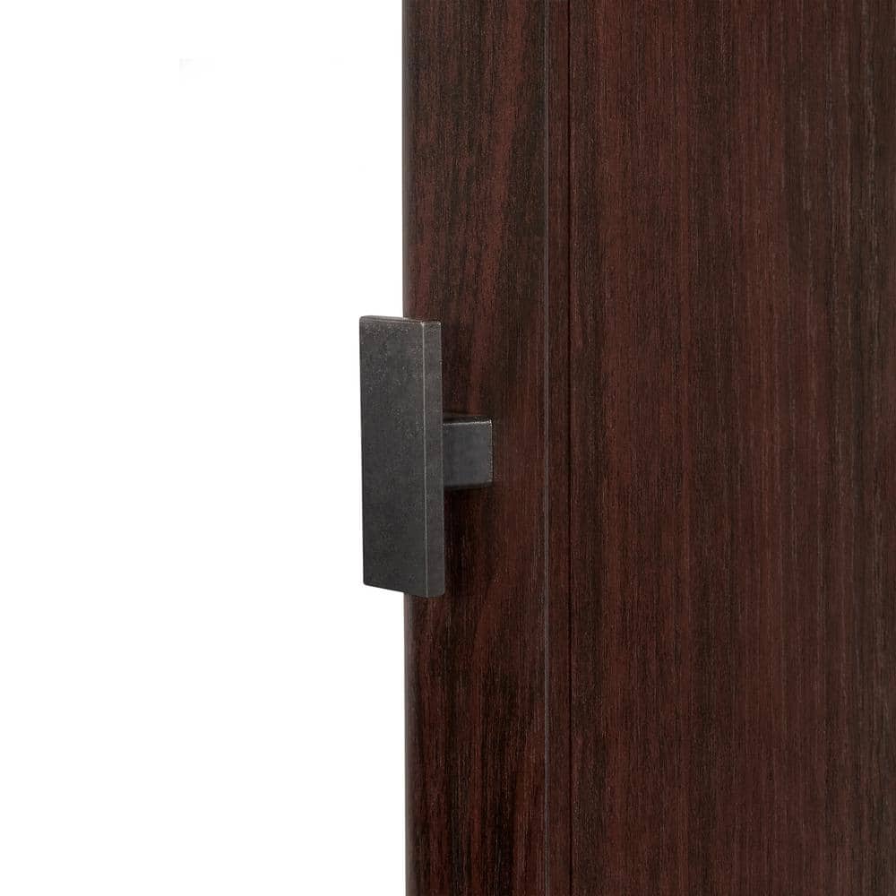 Hayward 43'' Dark Woodgrain Adjustable Shelving Living Room Cabinet