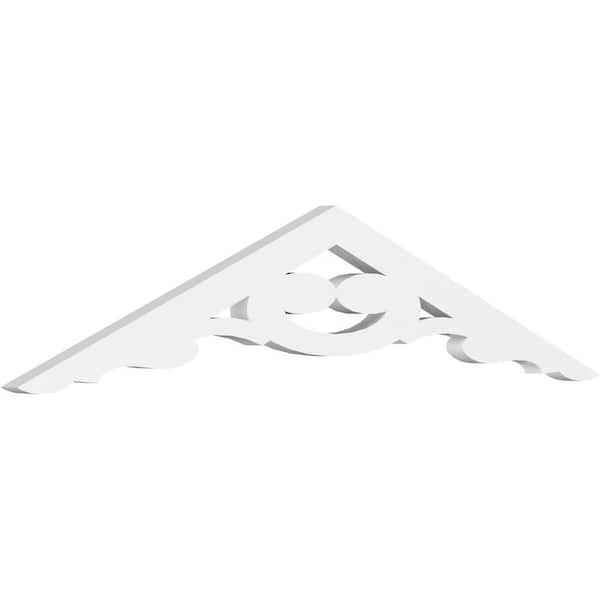 Ekena Millwork 1 in. x 36 in. x 7-1/2 in. (5/12) Pitch Robin Gable Pediment Architectural Grade PVC Moulding
