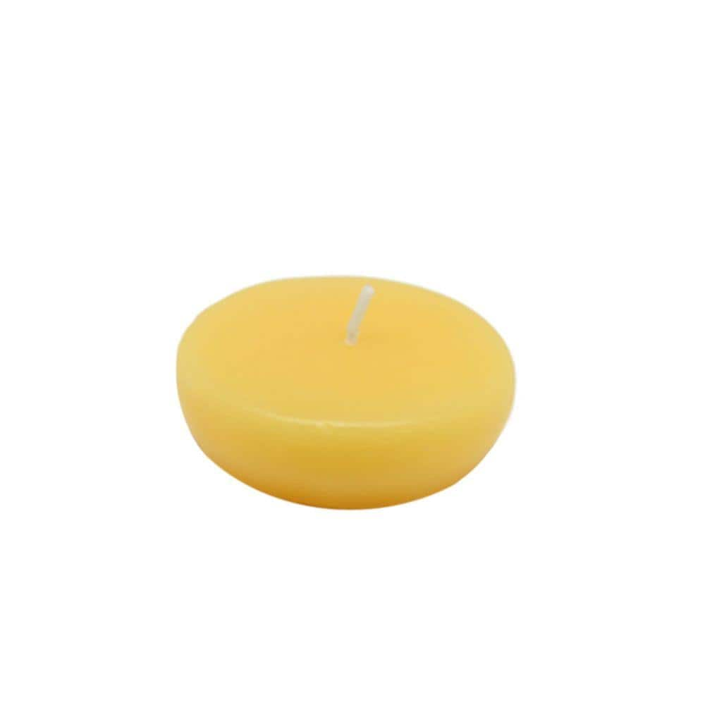 UPC 858620002108 product image for Zest Candle 2.25 in. Yellow Floating Candles (Box of 24) | upcitemdb.com