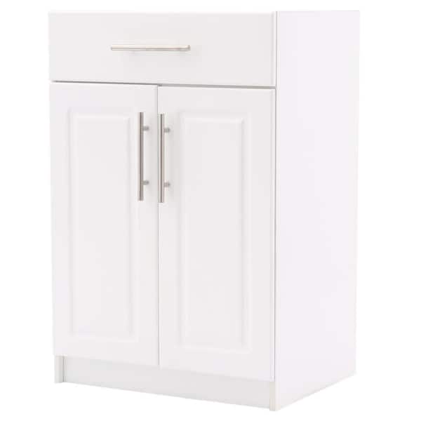 Hampton Bay Select 2-Door Base Cabinet with Drawer in White