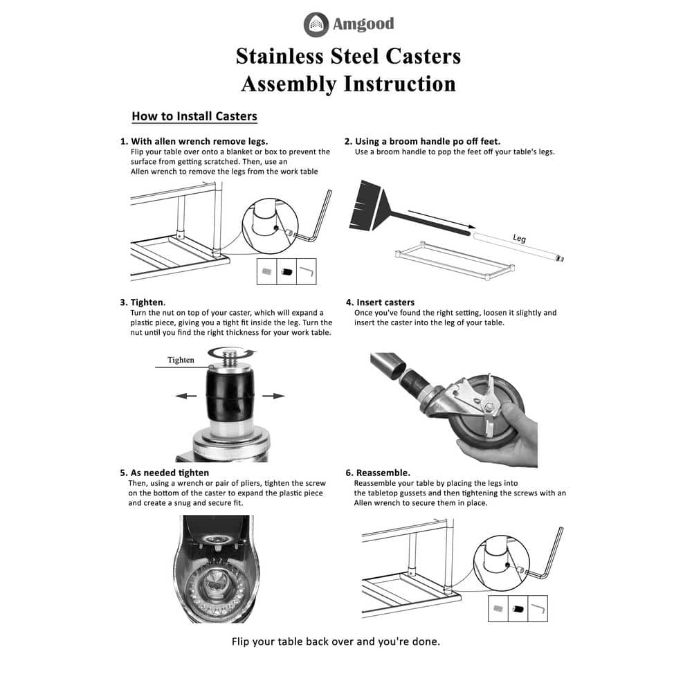 15" x 24" Stainless Steel Utility Work Table with Casters