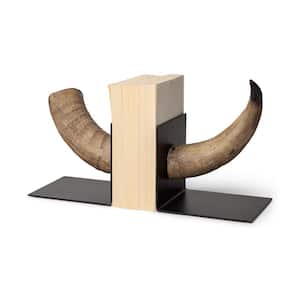 Nickerson (Set of 2) 6 L x 7 W Bull Horn Bookends