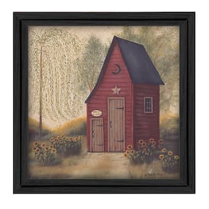 Folk Art Outhouse by Unknown 1 Piece Framed Graphic Print Home Art Print 14 in. x 14 in. .