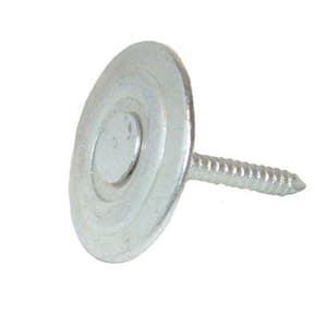 #12 x 1 in. Electro-Galvanized Roofing Nails with Metal Round Cap (50 lb.-Pack)