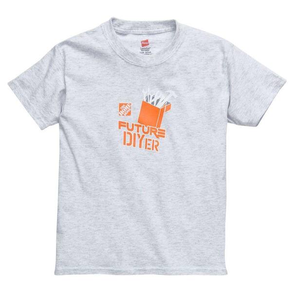 The Home Depot Youth X-Large Gray T-Shirt