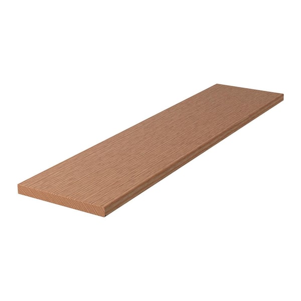 1 in. T x 10.5 in. W x 42 in. L Unfinished Red Oak Wood Plain Square Nose Stair Tread