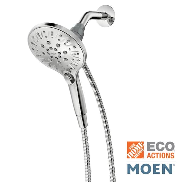 MOEN Attract with Magnetix 6-Spray Single Wall Mount 5.5 in. Handheld Adjustable Shower Head in Chrome
