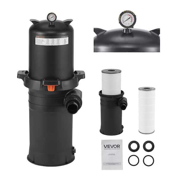 Pool Cartridge Filter, 200 sq. ft, High-Efficiency Pool Filter with Valve, 9000 GPH Spa Filtration Cleaning, 2025 Update