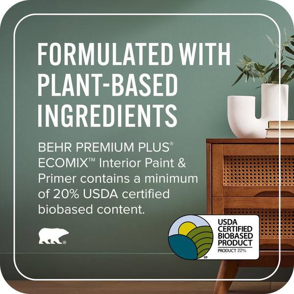 BEHR PREMIUM PLUS 1 qt. #N410-5 Village Green Flat EcoMix Plant