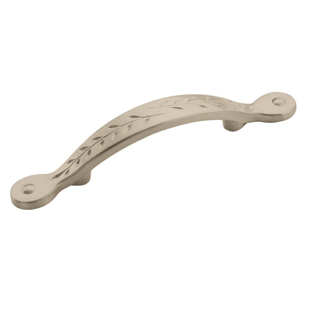 Natures Splendor 3 in. (76mm) Traditional Satin Nickel Arch Cabinet Pull