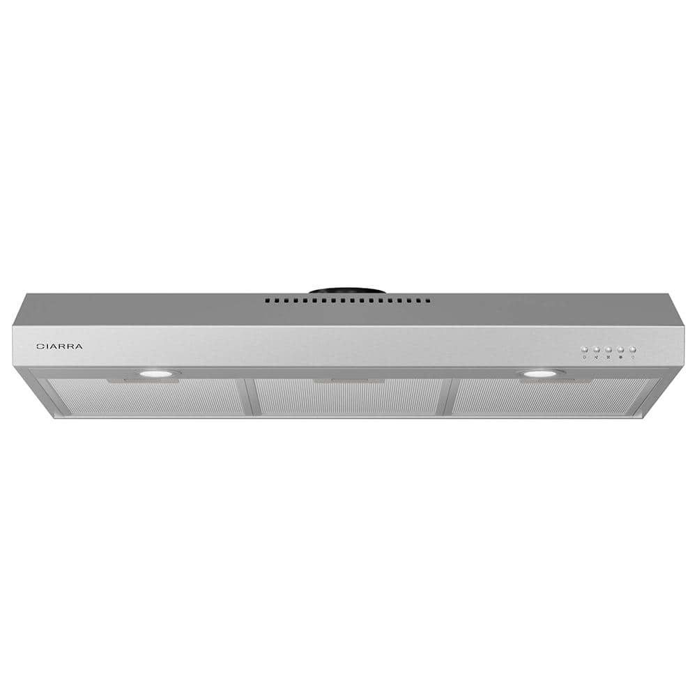 CIARRA 30 in. 200 CFM Convertible Under Cabinet Range Hood in Black with  LED Lights CAB75918B - The Home Depot