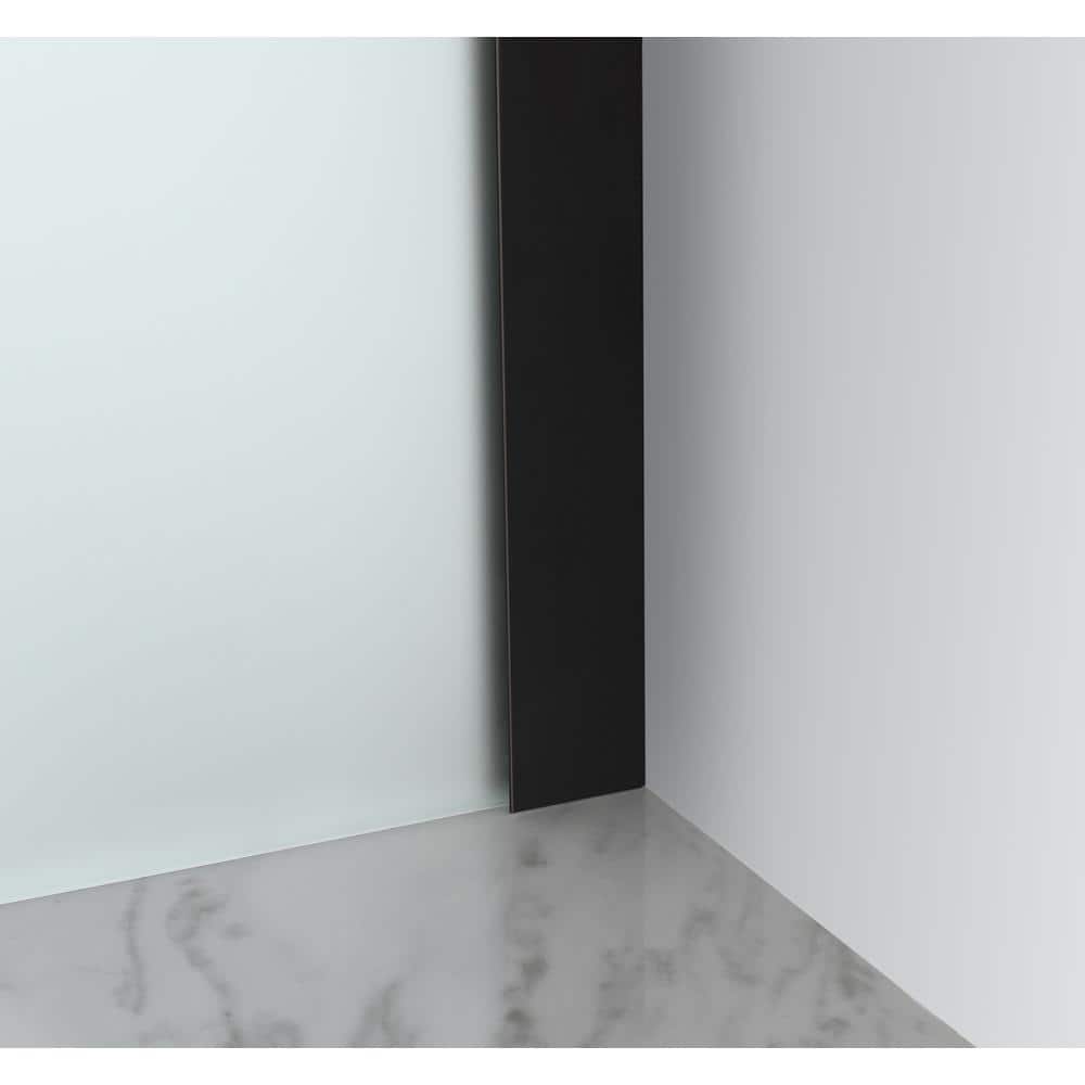 Coraline XL Oil Rubbed Bronze Frameless Sliding Shower Door with Frosted Glass