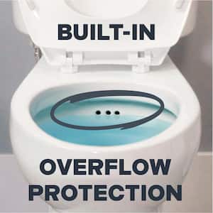 Deven Flush Guard 12 in. 2-Piece 1.28 GPF Single Flush Elongated Toilet in White with Overflow Protection, Seat Included
