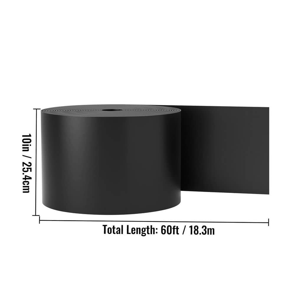 Black Recycled HDPE Landscape Edging Roll, 10" x 60'