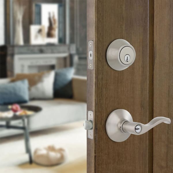 Naples Satin Nickel Combo Pack with Single Cylinder Deadbolt