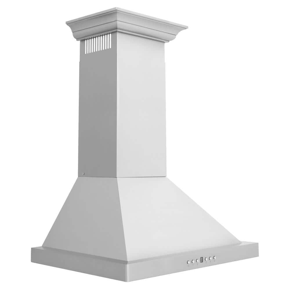 24" Stainless Steel Convertible Wall Mount Range Hood with Charcoal Filter