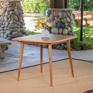 Square teak best sale outdoor dining table