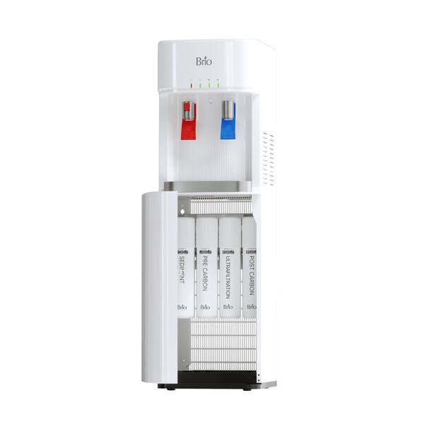 Brio CLPOU320WUVF4 300 Series 4-Stage UF Ultrafiltration Self Cleaning UV Bottleless POU Water Cooler Water Dispenser in White - 1