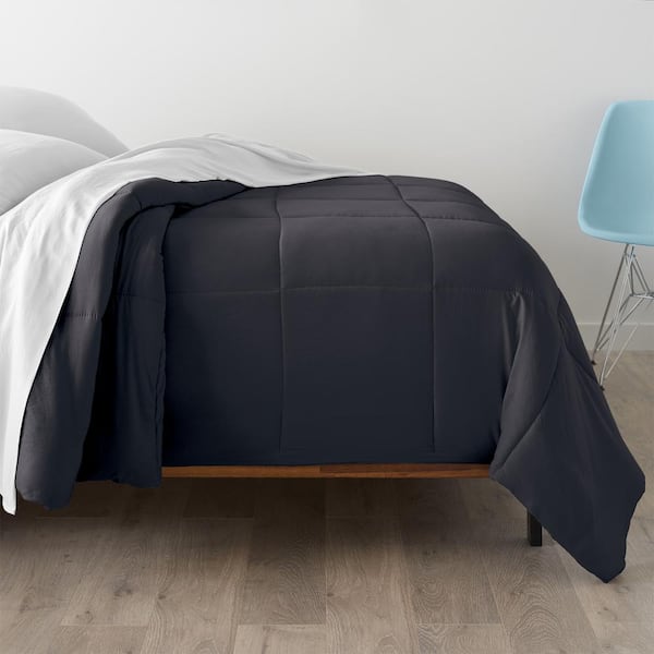 ELLA JAYNE King Super Soft Tripple Brushed Microfiber Comforter In Black