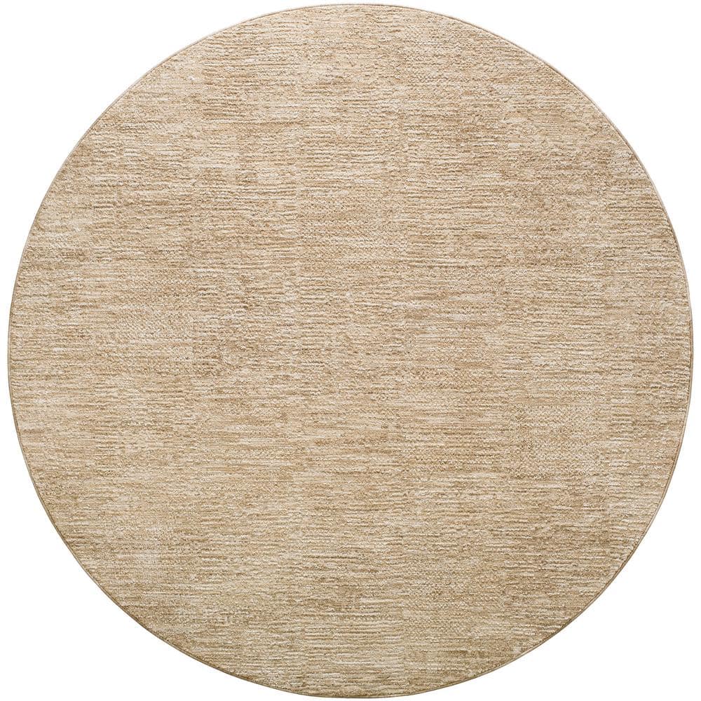 Livabliss Masterpiece Beige/Tan Traditional 5 ft. Round ft. Indoor Area ...