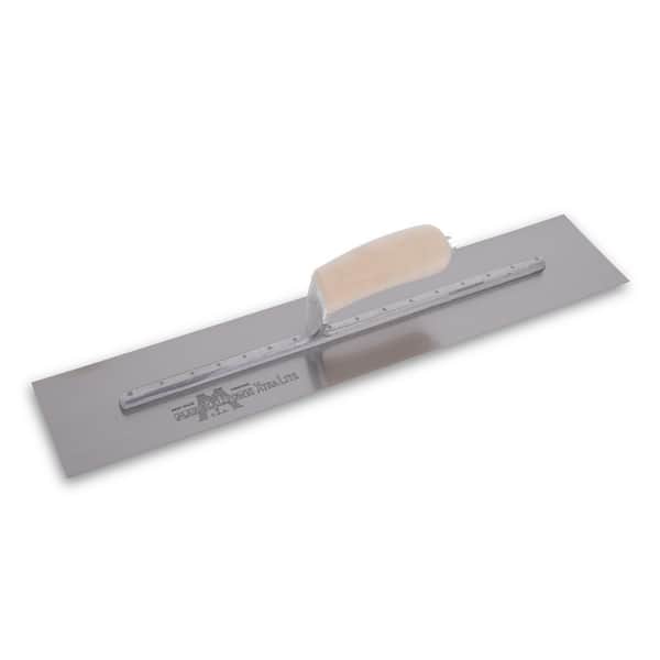 MARSHALLTOWN 18 in. x 4-1/2 in. Curved Wood Handle Finishing Trowel