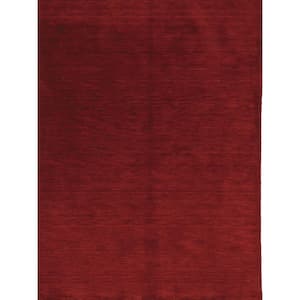 Arizona Red 4 ft. x 6 ft. Solid Wool Area Rug