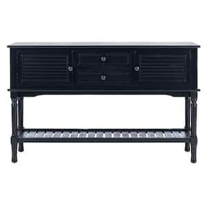 Tate 47.3 in. 2-Drawer Black Console Table