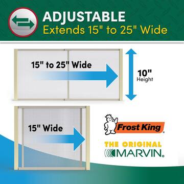 25 in. x 10 in. Grey Aluminum Adjustable Window Screen