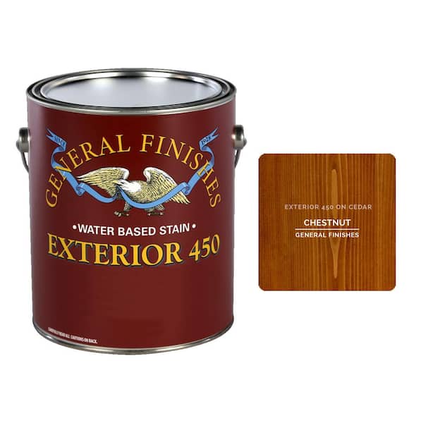 General Finishes 1 gal. Exterior 450 Chestnut Water-Based Wood Stain